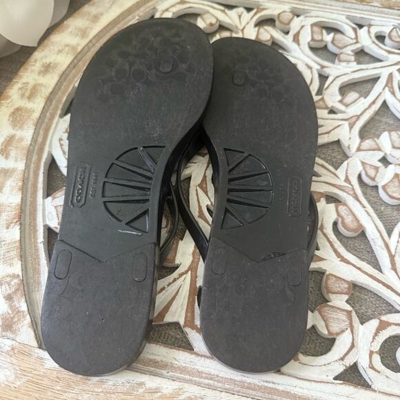 Coach Bow Toe Flip Flop Sandals Shoes Women’s 9 - Picture 8 of 9